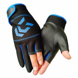Men Fishing Gloves Blue