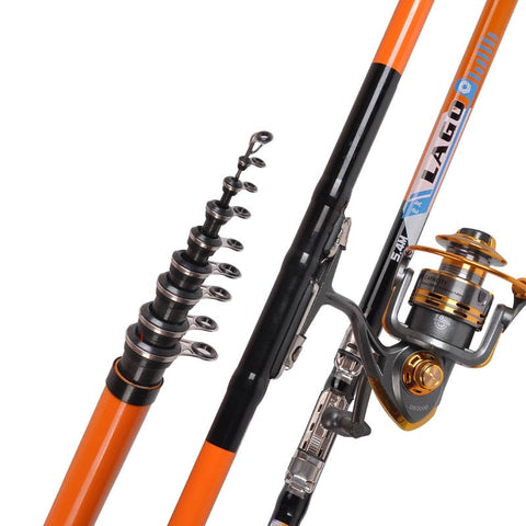 Rock Fishing Rod Orange and Black